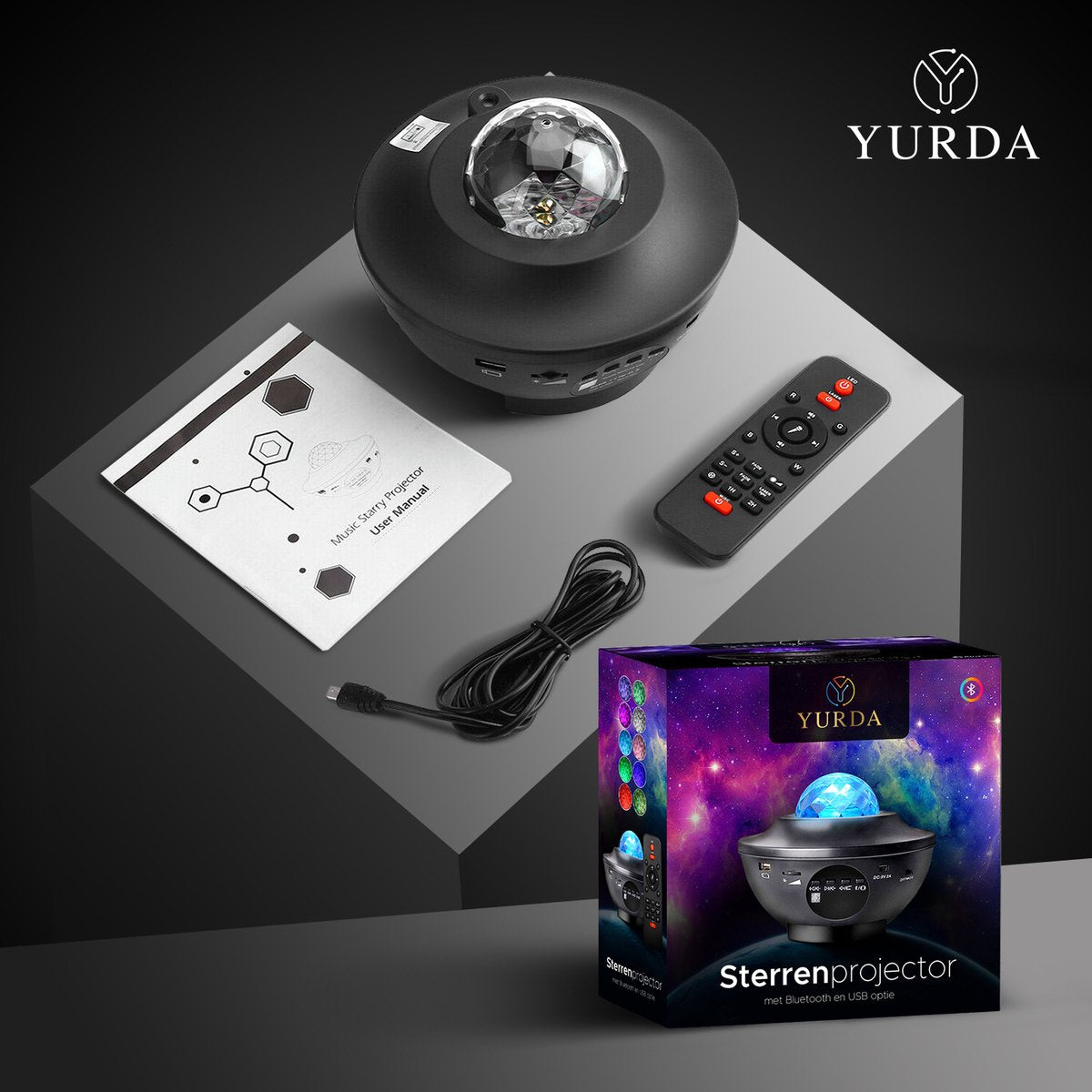 Originele Yurda Sterren Projector – Creëer Uw Eigen Magische Sterrenhemel 🌌 | Sfeerverlichting voor Slaapkamer & Kinderen! YURDA