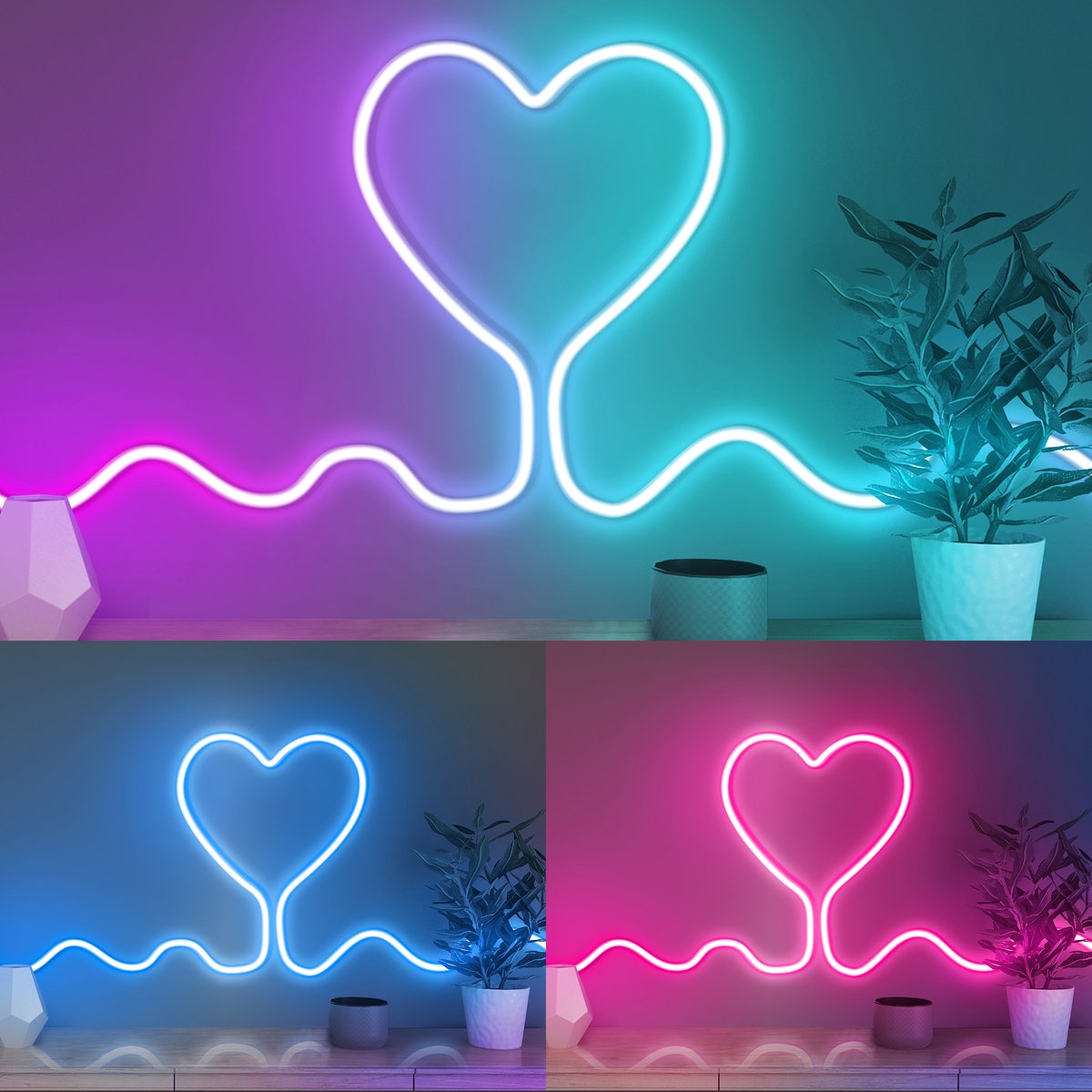 🌈 YURDA Flexibele Neon LED Strip 3 Meter met App & Afstandsbediening | 16 Miljoen Kleuren ✨ YURDA