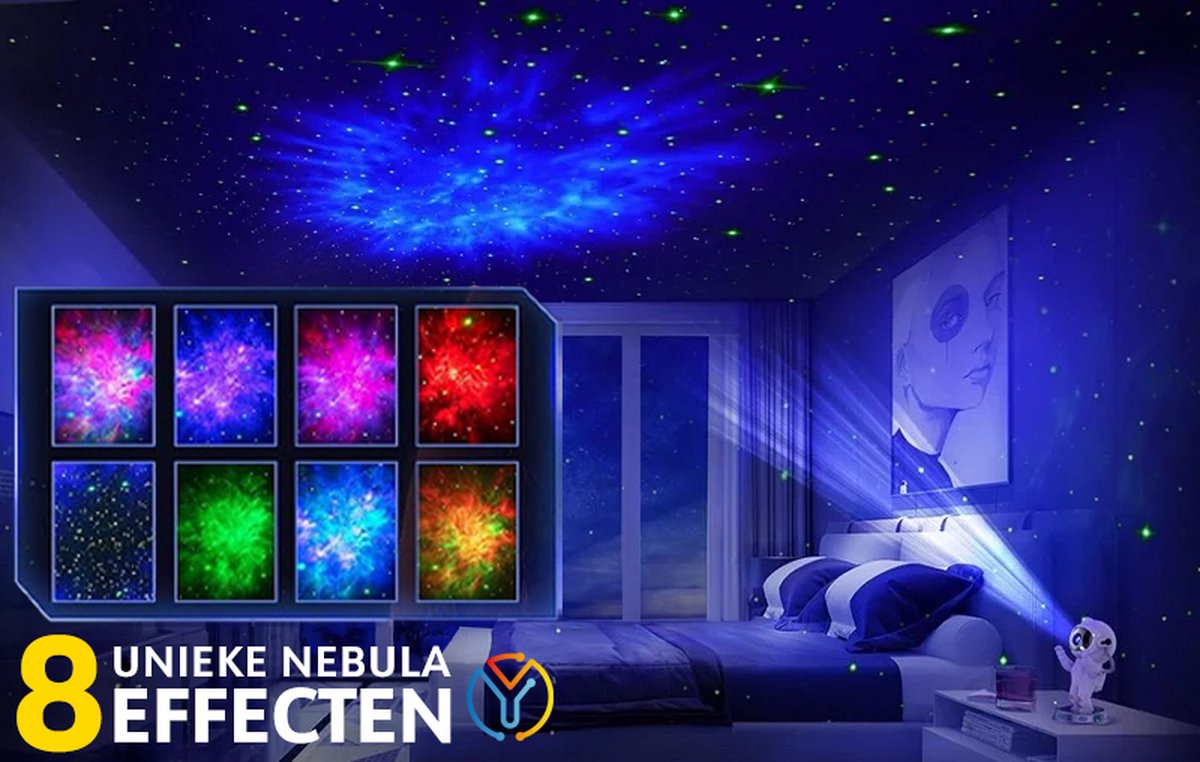 ✨ Originele Yurda Astronaut Projector – Creëer Uw Eigen Magische Sterrenhemel 🌌 | 360° Draaibare Galaxy Lamp met Verstelbare Kleuren 🌠 YURDA