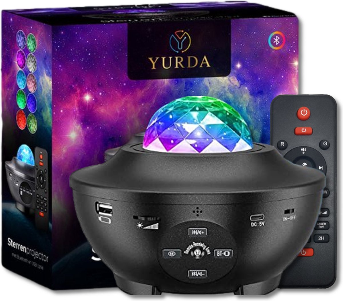 Originele Yurda Sterren Projector – Creëer Uw Eigen Magische Sterrenhemel 🌌 | Sfeerverlichting voor Slaapkamer & Kinderen! YURDA