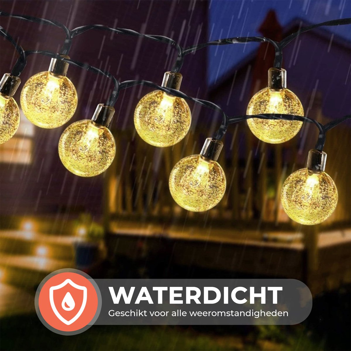 Yurda Solar Garden Lighting - Light Strings - 50 LED Lights + 9 Meters - Outdoor Christmas Lights - Solar Garden Lighting - Outdoor Garden Lighting YURDA