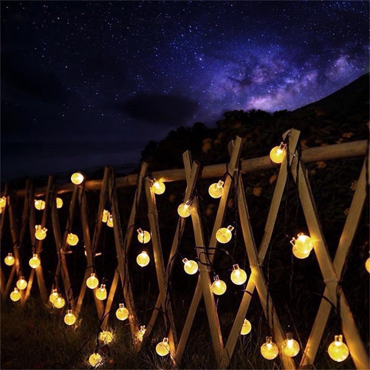 Yurda Solar Garden Lighting - Light Strings - 50 LED Lights + 9 Meters - Outdoor Christmas Lights - Solar Garden Lighting - Outdoor Garden Lighting YURDA