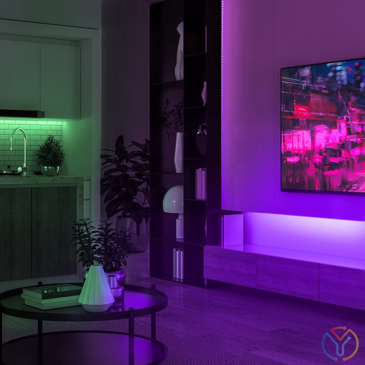Yurda LED Strip 10 Meter – Kleurrijke LED Verlichting met Afstandsbediening | Perfect voor Slaapkamer, Gaming Setup & Feestjes! YURDA