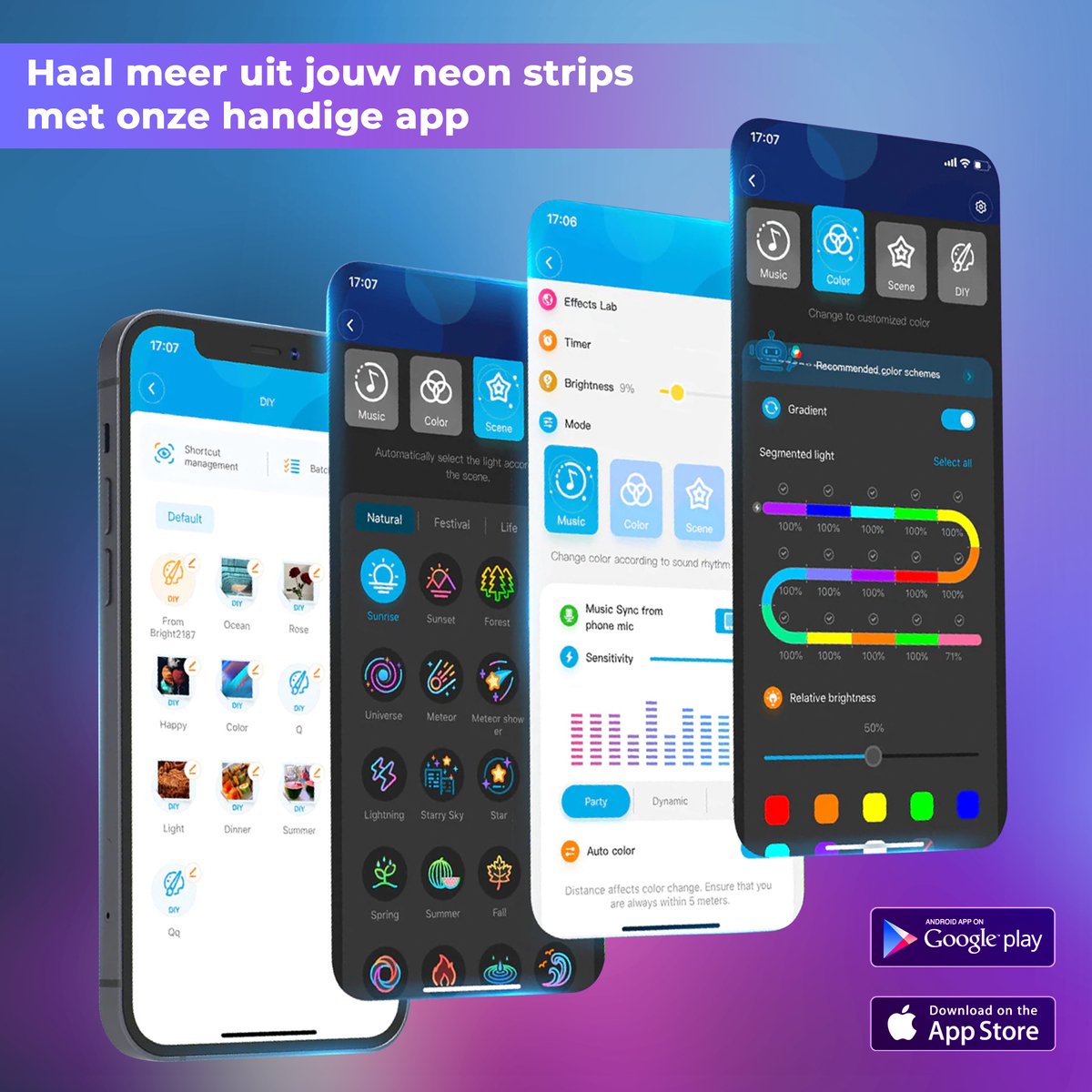 🌈 YURDA Flexibele Neon LED Strip 3 Meter met App &amp; Afstandsbediening | 16 Miljoen Kleuren ✨ YURDA