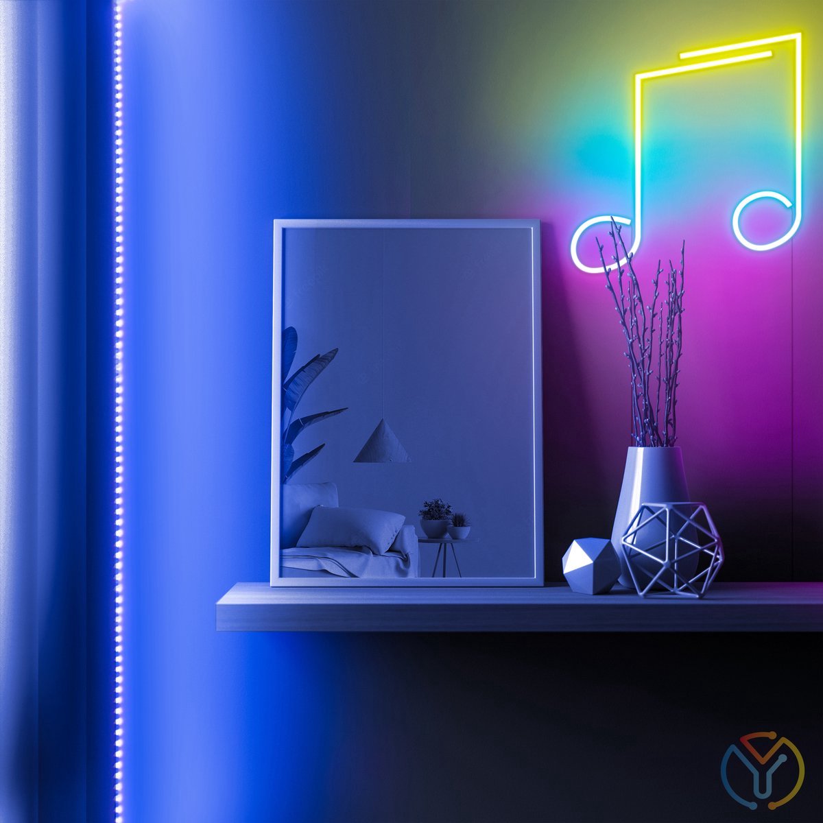Yurda LED Strip 10 Meter – Kleurrijke LED Verlichting met Afstandsbediening | Perfect voor Slaapkamer, Gaming Setup & Feestjes! YURDA