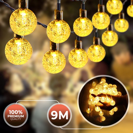 Yurda Solar Garden Lighting - Light Strings - 50 LED Lights + 9 Meters - Outdoor Christmas Lights - Solar Garden Lighting - Outdoor Garden Lighting YURDA