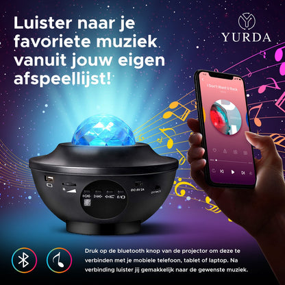 Originele Yurda Sterren Projector – Creëer Uw Eigen Magische Sterrenhemel 🌌 | Sfeerverlichting voor Slaapkamer &amp; Kinderen! YURDA